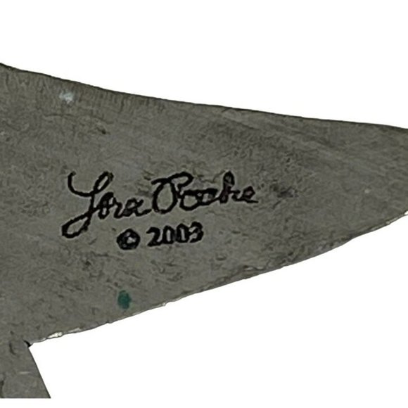 Rare Vintage 2003 Lora Rocke Signed Star Pewter Brooch Pin With Cutout Design - Picture 3 of 3